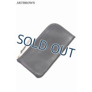 画像1: 「ARTBROWN/アートブラウン」クロムエクセルL字ロングウォレット【ブラック】 (1)