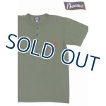 画像: 「Pherrow's/フェローズ」RED HEART プリントヘンリーネックＴシャツ PHNT【サンドグリーン】