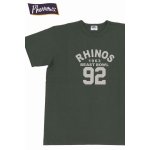 画像: 「Pherrow's/フェローズ」RHINOS プリントTシャツ PMTシリーズ【オリーブ】