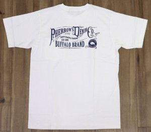 画像: 「Pherrow's/フェローズ」PHERROW'S プリント ポケット付きTシャツ PTシリーズ【ホワイト】