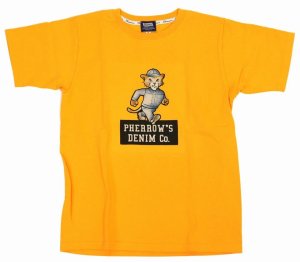 画像: 「Pherrow's/フェローズ」PHERROW'S フロッキープリントTシャツ PTシリーズ【ゴールド】