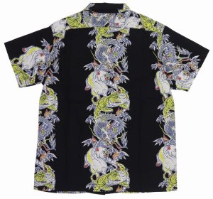 画像: 「STUDIO D'ARTISAN/ステュディオ・ダ・ルチザン」トルネード豚アロハシャツ【ブラック】