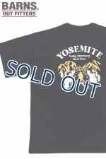 画像: 「BARNS OUT FITTERS /バーンズアウトフィッターズ」YOSEMITE プリントタフネックTシャツ【ブラック】