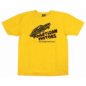 画像2: 「STUDIO D'ARTISAN/ステュディオ・ダ・ルチザン」HEADQUARTERS 吊り編みプリントＴシャツ【イエロー】 (2)