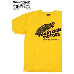 画像1: 「STUDIO D'ARTISAN/ステュディオ・ダ・ルチザン」HEADQUARTERS 吊り編みプリントＴシャツ【イエロー】 (1)