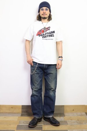 画像: 「STUDIO D'ARTISAN/ステュディオ・ダ・ルチザン」HEADQUARTERS 吊り編みプリントＴシャツ【ホワイト】