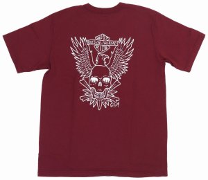 画像: 「WEST RIDE/ウエストライド」RULES ON THE ROAD  ヘビーウェイトプリントTシャツ【ボルドー】