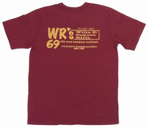 画像: 「WEST RIDE/ウエストライド」WR's69  ヘビーウェイトプリントTシャツ【ボルドー】