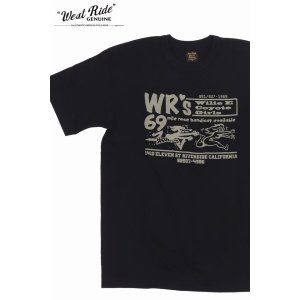 画像1: 「WEST RIDE/ウエストライド」WR's69  ヘビーウェイトプリントTシャツ【ブラック】 (1)