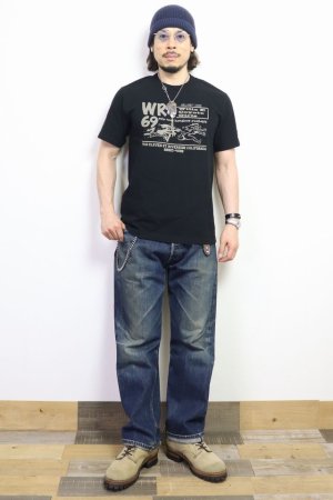 画像: 「WEST RIDE/ウエストライド」WR's69  ヘビーウェイトプリントTシャツ【ブラック】