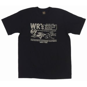 画像2: 「WEST RIDE/ウエストライド」WR's69  ヘビーウェイトプリントTシャツ【ブラック】 (2)
