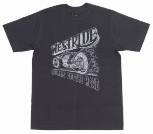 画像: 「WEST RIDE/ウエストライド」RULES ON THE ROAD ヴィンテージプリントTシャツ【チャコール】