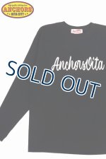 画像: ANCHORSオリジナル筆記体プリントロンT【ブラック】
