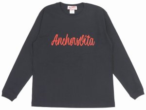 画像: ANCHORSオリジナル筆記体プリントロンT【スミクロ】