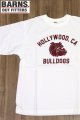 画像: 「BARNS OUT FITTERS /バーンズアウトフィッターズ」BULLDOGS プリントTシャツ【ホワイト】