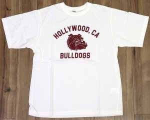 画像: 「BARNS OUT FITTERS /バーンズアウトフィッターズ」BULLDOGS プリントTシャツ【ホワイト】