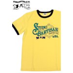 画像: 「STUDIO D'ARTISAN/ステュディオ・ダ・ルチザン」VISITING OLD リンガープリントＴシャツ【イエロー×ネイビー】