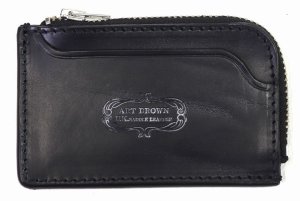 画像: 「ARTBROWN/アートブラウン」UKサドルレザー カードポケット付きコインケース【ブラック】
