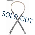 画像: 「ARTBROWN/アートブラウン」アンカーズ別注クロムエクセル20mm幅スタッズナローベルト【ブラック×シルバー】