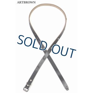 画像1: 「ARTBROWN/アートブラウン」アンカーズ別注クロムエクセル20mm幅スタッズナローベルト【ブラック×シルバー】 (1)