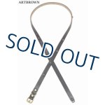 画像: 「ARTBROWN/アートブラウン」アンカーズ別注クロムエクセル20mm幅スタッズナローベルト【ブラック×ゴールド】