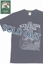 画像: 「KIRIKABU JEANS/キリカブジーンズ」KINOKO プリントTシャツ【ネイビー×ライトグレー】