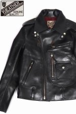 画像: 「Y'2 LEATHER/Y'2レザー」ヴィンテージホースDポケットダブルライダースジャケット【ブラック】