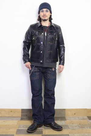 画像: 「Y'2 LEATHER/Y'2レザー」インディゴホース2ndタイプジャケット【インディゴ】