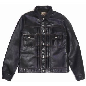 画像2: 「Y'2 LEATHER/Y'2レザー」インディゴホース2ndタイプジャケット【インディゴ】 (2)