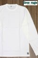 画像: 「FREE RAGE/フリーレイジ」無地リサイクルコットン長袖Tシャツ【ホワイト】