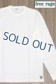 画像: 「FREE RAGE/フリーレイジ」無地リサイクルコットン長袖Tシャツ【ホワイト】