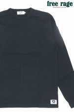 画像: 「FREE RAGE/フリーレイジ」無地リサイクルコットン長袖Tシャツ【スミクロ】