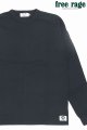 画像: 「FREE RAGE/フリーレイジ」無地リサイクルコットン長袖Tシャツ【スミクロ】