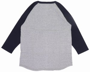 画像: 「STUDIO D'ARTISAN/ステュディオ・ダ・ルチザン」SPECIAL SALVAGE ラグラン7分袖Ｔシャツ【杢グレー×ネイビー】