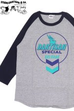 画像: 「STUDIO D'ARTISAN/ステュディオ・ダ・ルチザン」SPECIAL SALVAGE ラグラン7分袖Ｔシャツ【杢グレー×ネイビー】