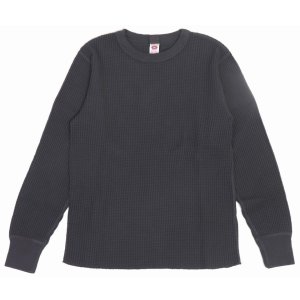 画像2: 「UES/ウエス」ビッグワッフルＴシャツ【スチールグレー】 (2)