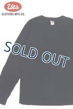 画像: 「UES/ウエス」ビッグワッフルＴシャツ【ブラック】