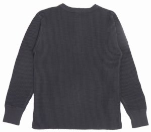 画像: 「UES/ウエス」ヘンリーネックビッグワッフルＴシャツ【スチールグレー】
