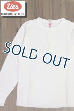 画像: 「UES/ウエス」ヘンリーネックビッグワッフルＴシャツ【オフホワイト】