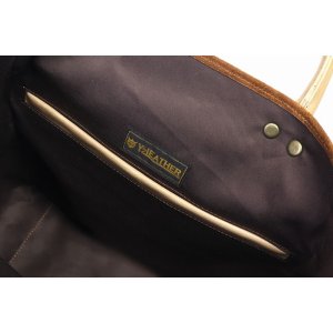 画像10: 「Y'2 LEATHER/Y'2レザー」ステアラフアウト×柿渋ホーストートバッグ【キャメル×カキシブ】 (10)