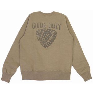画像3: 「UES/ウエス」GUITAR CRAZY プリントスウェット【ブラウン】 (3)