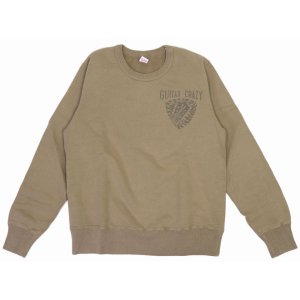 画像2: 「UES/ウエス」GUITAR CRAZY プリントスウェット【ブラウン】 (2)