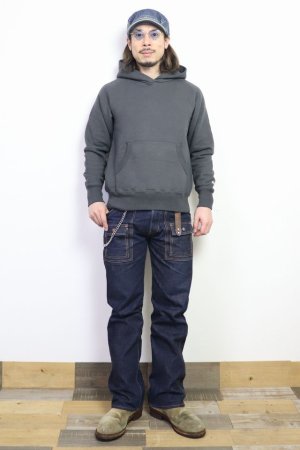 画像: 「UES/ウエス」フード付きスウェット【スチールグレー】