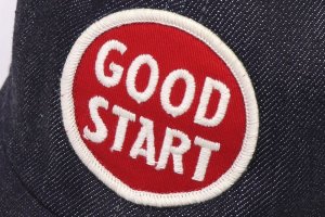画像: 「UES/ウエス」デニムキャップ【GOOD START レッド】