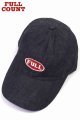 画像: 「FULLCOUNT/フルカウント」ワッペンデニムキャップ【FULL レッド】
