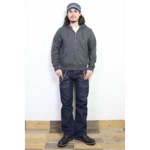 画像13: 「UES/ウエス」ジップスウェットパーカー【スチールグレー】 (13)