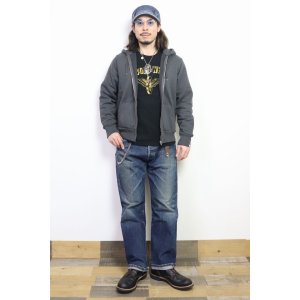 画像12: 「UES/ウエス」ジップスウェットパーカー【スチールグレー】 (12)